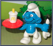 Waiter Smurf from Smurfs - McDonald's manufactured by Peyo [Loose]