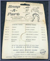 Cowboy (Gun) from Snap-A-Part - Collector Classics manufactured by Ohio Art [Back]