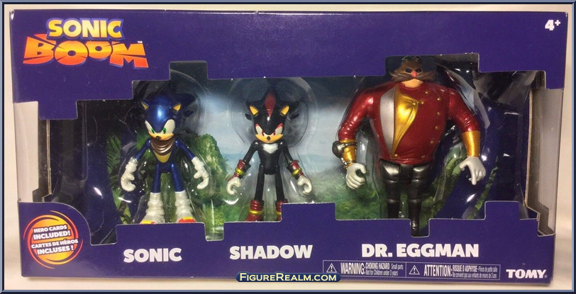 Sonic the hedgehog boom 3 pack Dr Eggman Shadow Sonic Tomy nib toy figure