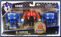 Dr. Eggman with Egg Fighters from Sonic the Hedgehog - 20th Anniversary - 3" Scale manufactured by Jazwares [Front]