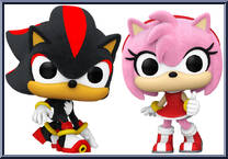 Shadow & Amy (Flocked) from Sonic the Hedgehog - Pop! Sets manufactured by Funko [Loose]