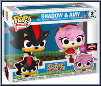 Shadow & Amy (Flocked) from Sonic the Hedgehog - Pop! Sets manufactured by Funko [Front]