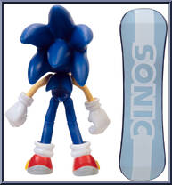 Sonic (with Snowboard) from Sonic the Hedgehog - Basic Series manufactured by Jakks Pacific [Loose]