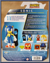 Sonic (with Snowboard) from Sonic the Hedgehog - Basic Series manufactured by Jakks Pacific [Back]