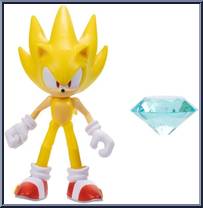 Super Sonic (with Chaos Emerald) from Sonic the Hedgehog - Basic Series manufactured by Jakks Pacific [Loose]