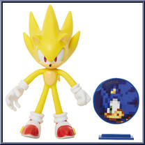 Super Sonic (with Sonic Disk) from Sonic the Hedgehog - Basic Series manufactured by Jakks Pacific [Loose]
