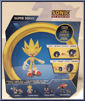 Super Sonic (with Sonic Disk) from Sonic the Hedgehog - Basic Series manufactured by Jakks Pacific [Back]