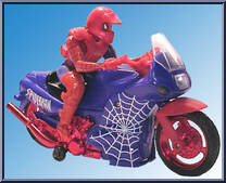 Motorcycle from Spider-Man (2000) - Bump 'N Go manufactured by Toy Biz [Loose]