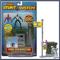 Spiral Spin Newsstand from Spider-Man (2000) - Stunt System - Series 1 manufactured by Toy Biz [Front]