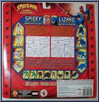 Spidey & Lizard from Spider-Man (2000) - Shape Shifters - 2002 manufactured by Toy Biz [Back]