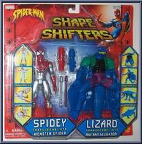 Spidey & Lizard from Spider-Man (2000) - Shape Shifters - 2002 manufactured by Toy Biz [Front]