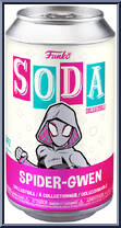 Spider-Gwen (Glowing) from Spider-Man - Across the Spider-Verse - Soda manufactured by Funko [Front]