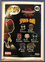 Miles Morales (Unmasked) from Spider-Man - Spider-Man Into the Spiderverse Pop! manufactured by Funko [Back]
