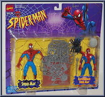 Spider-Man (Web Trap) & Spider-Man (Battle Ravaged) from Spider-Man - Canadian 2-Pack - Series 4 manufactured by Toy Biz [Front]