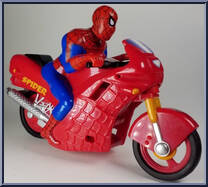 Spider-Man (Wheelie Cycle) from Spider-Man - Motorized manufactured by Toy Biz [Loose]