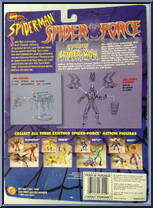 Spider-Man (Cybersect) from Spider-Man - Spider Force manufactured by Toy Biz [Back]