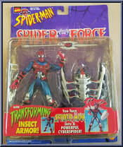 Spider-Man (Cybersect) from Spider-Man - Spider Force manufactured by Toy Biz [Front]
