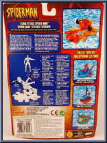 Spider-Man (Flame Attack) from Spider-Man - Web Splashers - Series 2002 manufactured by Toy Biz [Back]