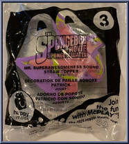 Mr. Superawesomeness Sound Patrick Straw Topper (Toy) from Spongebob Squarepants - Spongebob Movie - Sponge Out of Water manufactured by McDonald's [Front]