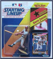 David Justice (Braves) from Starting Lineup - Baseball - 1992 Series manufactured by Kenner [Front]