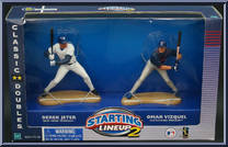 Derek Jeter / Omar Vizquel from Starting Lineup - Baseball - Classic Doubles - 2001 manufactured by Kenner [Front]
