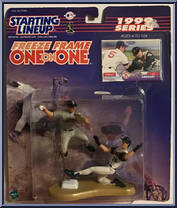 Nomar Garciaparra / Jim Edmonds from Starting Lineup - Baseball - One on One - 1999 manufactured by Kenner [Front]