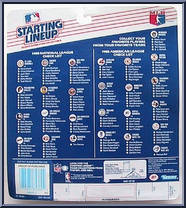 Jody Davis (Cubs) from Starting Lineup - Baseball - 1988 Series manufactured by Kenner [Back]