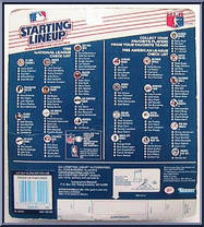Juan Samuel (Phillies) from Starting Lineup - Baseball - 1988 Series manufactured by Kenner [Back]