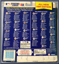 Mark McGwire (Athletics) from Starting Lineup - Baseball - 1989 Series manufactured by Kenner [Back]