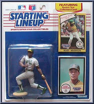 Rickey Henderson (Athletics) from Starting Lineup - Baseball - 1990 Series manufactured by Kenner [Front]