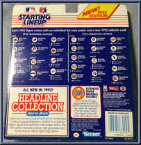 Tom Seaver (New York Mets) (Extended) from Starting Lineup - Baseball - 1992 Series manufactured by Kenner [Back]