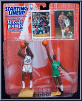 Hakeem Olajuwon / Bill Russell  from Starting Lineup - Basketball - Classic Doubles - 1997 manufactured by Kenner [Front]