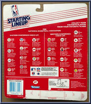 John Stockton from Starting Lineup - Basketball - 1988 Series manufactured by Kenner [Back]