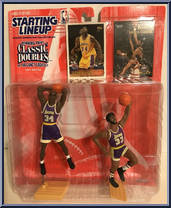 Shaquille O'Neal / Kareem Abdul-Jabbar from Starting Lineup - Basketball - Classic Doubles - 1997 manufactured by Kenner [Front]