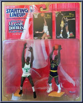 Bill Russell / Wilt Chamberlain from Starting Lineup - Basketball - Classic Doubles - 1997 manufactured by Kenner [Front]
