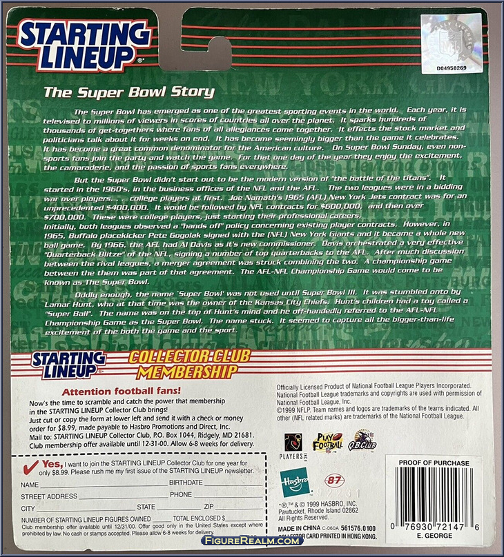 Eddie (Titans) Starting Lineup Football 1999 Series