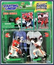 Marcus Allen / Mike Garrett from Starting Lineup - Football - Classic Doubles - 1998 manufactured by Kenner [Front]