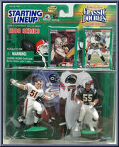 Dick Butkus / Junior Seau from Starting Lineup - Football - Classic Doubles - 1998 manufactured by Kenner [Front]