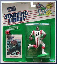 James Brooks from Starting Lineup - Football - 1988 Series manufactured by Kenner [Front]