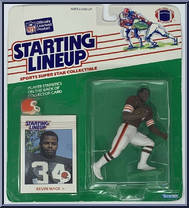 Kevin Mack from Starting Lineup - Football - 1988 Series manufactured by Kenner [Front]