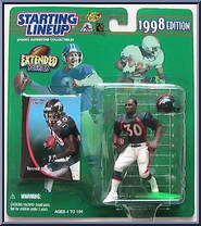 Terrell Davis (Extended) from Starting Lineup - Football - 1998 Series manufactured by Kenner [Front]