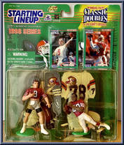 Steve Young / Jerry Rice from Starting Lineup - Football - Classic Doubles - 1998 manufactured by Kenner [Front]