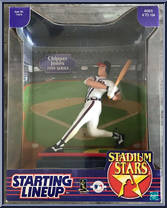 Chipper Jones from Starting Lineup - Stadium Stars - 1999 Series manufactured by Kenner [Front]