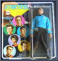 Dr. McCoy (Bones) from Star Trek - Series 2 manufactured by Mego [White Letters on Card]