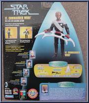 Lt. Commander Worf from Star Trek - Warp Factor - Combat Action manufactured by Playmates [Back]