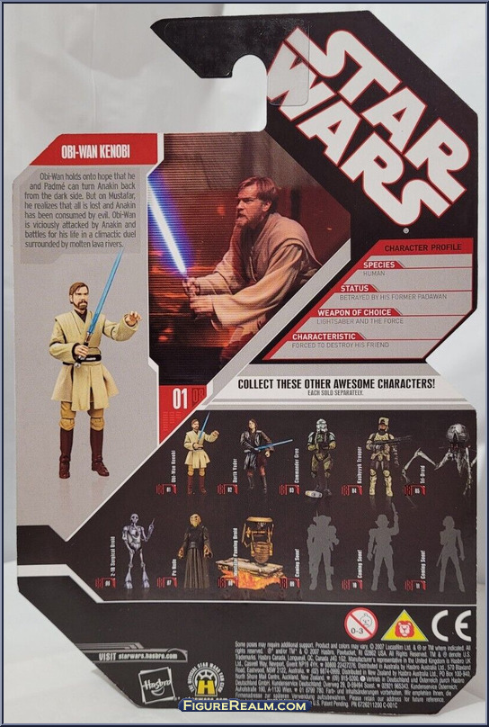 Figura Star Wars Obi-Wan Kenobi – 30th Anniversary Collection, Revenge Of The Sith, Altezza 10 Cm Circa, Con Moneta Collezionabile, Hasbro 2007