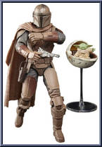 Mandalorian & Grogu (Arvala-7) from Star Wars - Black Series (2020) - Mandalorian manufactured by Hasbro [Loose]