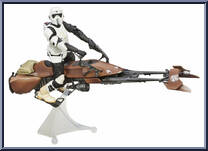 Speeder Bike with Biker Scout from Star Wars - Black Series - Blue - 6" Scale manufactured by Hasbro [Loose]