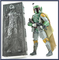 black series boba fett and han solo in carbonite