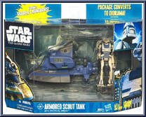 Armored Scout Tank (with Tactical Droid) from Star Wars - Clone Wars (2008) - Battle Game Cards - Dioramas manufactured by Hasbro [Front]